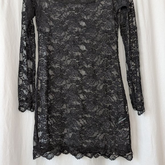 LINGERLOVE Black Baby Doll Lace Chemise Size Medium - Picture 4 of 11